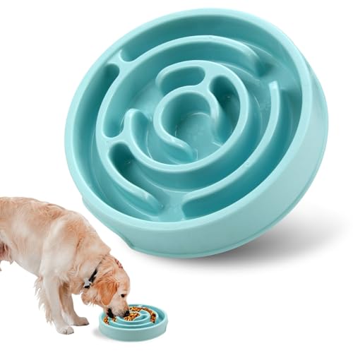 Langsame Futternäpfe for Hundenäpfe, Anti-Erstickungs-Puzzle-Futternapf, Interaktive, Lustige Futternäpfe for Haustiere, Langeweile Und Angstreduzierung, for Alle Hunde- Und Katzenrassen(Blue) von IRCKONCI