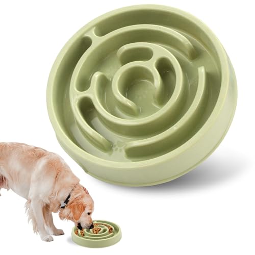 Langsame Futternäpfe for Hundenäpfe, Anti-Erstickungs-Puzzle-Futternapf, Interaktive, Lustige Futternäpfe for Haustiere, Langeweile Und Angstreduzierung, for Alle Hunde- Und Katzenrassen(Green) von IRCKONCI
