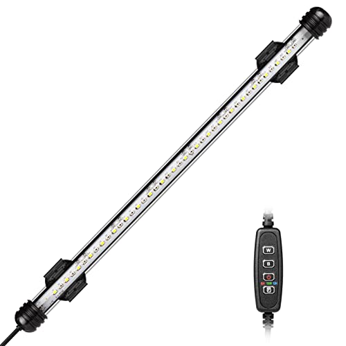 IREENUO LED Aquarium Beleuchtung, Aquarium Tauchlampen mit Timer, Blaue und Weiße Farbwechsel Unterwasser Licht für 40–60 cm Tank IREENUO LED Aquarium Beleuchtung, Aquarium Tauchlampen mit Timer, Blaue und Weiße Farbwechsel Unterwasser Licht für 40–60 cm Tank von IREENUO