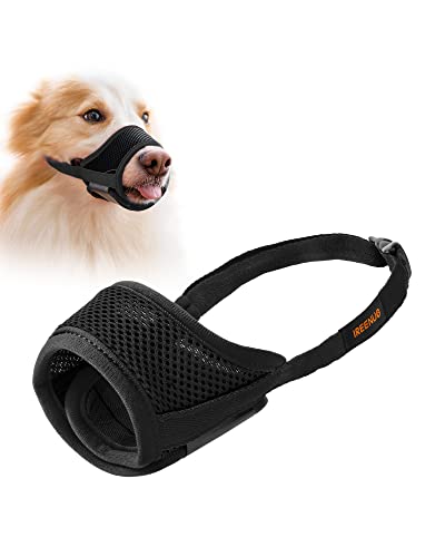IREENUO Maulkorb für Hunde, um Beißen, Fressen und Bellen zu verhindern, atmungsaktives Netzgewebe, verstellbare Schlaufe, Maulkorb zum Training Kleiner, mittelgroßer und großer Hunde von IREENUO