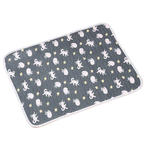 IRIRI Kühlmatte for Haustiere for Den Sommer – Gefüllt mit Eisseide und Latex, rutschfeste Hunde-/Katzenunterlage, Atmungsaktives Kühlbett for Zwinger/Auto/Sofa/Kiste(Dark Gray,90 * 70cm) von IRIRI