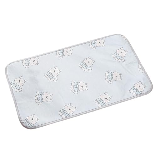 IRIRI Kühlmatte for Haustiere for Katzen und Hunde – Sommerkühlkissen aus Eisseide mit Niedlichen Mustern, Atmungsaktive Netzrückseite, for Den Innenbereich Bei Heißem Wetter(A,45 * 75cm) von IRIRI