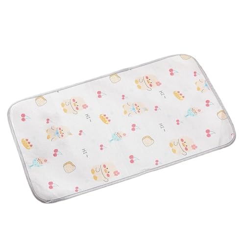 IRIRI Kühlmatte for Haustiere for Katzen und Hunde – Sommerkühlkissen aus Eisseide mit Niedlichen Mustern, Atmungsaktive Netzrückseite, for Den Innenbereich Bei Heißem Wetter(C,45 * 75cm) von IRIRI