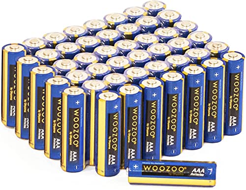 Woozoo, AAA Alkaline-Batterien (Packung mit 48 Stück), 1.5V, 1250mAh, Langanhaltende Leistung, 10 Jahre Lebensdauer, Für kleine elektrische Geräte - Dry Cell Battery LR03 - Blau von Iris Ohyama