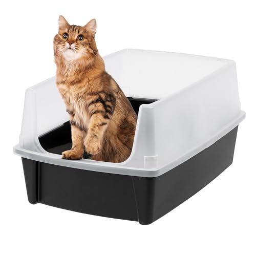 Iris Ohyama Offene Katzentoilette XL ? Große Katzenstreubox ohne Deckel, Hoher Rand, Einfach zu Reinigen, Spritzschutz, Für Große Katzen & Kätzchen, BPA-freier Kunststoff Iris Ohyama Offene Katzentoilette XL ? Große Katzenstreubox ohne Deckel, Hoher Rand, Einfach zu Reinigen, Spritzschutz, Für Große Katzen & Kätzchen, BPA-freier Kunststoff von Iris Ohyama