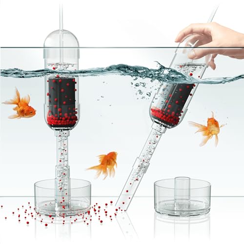 IRUZIO Aquarium-Reiniger, kein Schleifen von Fischabfällen, mit automatischem Saugsammler und Handstaubsauger (kleine Wassertiefe von 17,8–26,9 cm) von IRUZIO