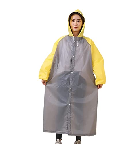 Regenponcho Regenjacke 5 Stück Wiederverwendbare Verdicken Frauen Männer Regenmantel wasserdichte Jacke Poncho Kapuze Anzug Regenmantel Regenmantel Regencape (Color : A, Size : One Size) von IRYZE