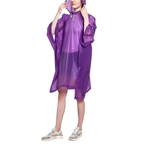 IRYZE Regenponcho Regenjacke 5pcs Regenmantel Frauen Rucksack Poncho Regenmantel Abdeckung Undurchlässig Camping Wandern Regenmantel Regencape (Color : Purple, Size : One Size) von IRYZE