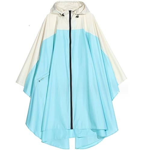 IRYZE Regenponcho Regenjacke Damen-Regenmantel, Wasserdichter Regenponcho, Umhang Mit Kapuze Für Wandern, Klettern, Licht Regenmantel Regencape (Color : A, Size : One size) von IRYZE