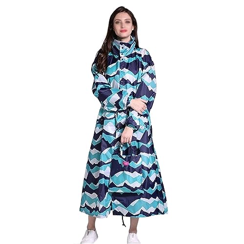 Regenponcho Regenjacke Erwachsener Langer Korsett-Regenmantel Damen-Poncho-Regenmantel Outdoor-Reisen Wandern Camping Regenmantel Regencape (Color : C, Size : XL) von IRYZE