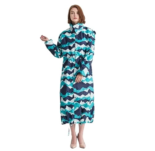 IRYZE Regenponcho Regenjacke Lässige Damen-Regenmantel-Kapuzenpullover, Regenjacken, Wasserdichter, Winddichter Outdoor-Mantel Regenmantel Regencape (Color : Blue, Size : L) von IRYZE