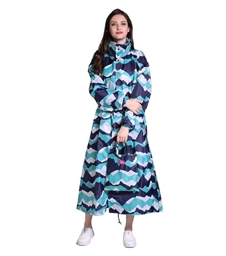 IRYZE Regenponcho Regenjacke Langer Regenponcho Für Damen, Wasserdichter Regenmantel Mit Kapuze, Outdoor-Reise-Regenmantel Regenmantel Regencape (Color : C, Size : XXL) von IRYZE