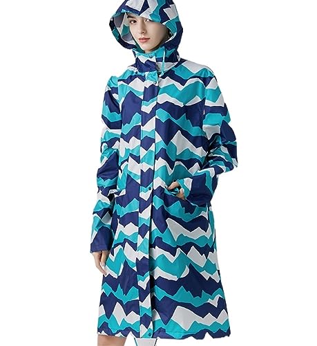 Regenponcho Regenjacke Lose Dünne Windjacke Einfarbig Regenmantel Outdoor-Reisen Erwachsene Männer Und Frauen Regenmantel Regencape (Color : D, Size : XXL) von IRYZE