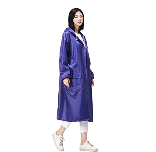 IRYZE Regenponcho Regenjacke Outdoor-Regenmantel Für Damen, wasserdichte Jacke, Damen, Leichter Trench-Regenmantel Für Herren Regenmantel Regencape (Color : Purple, Size : 3XL) von IRYZE