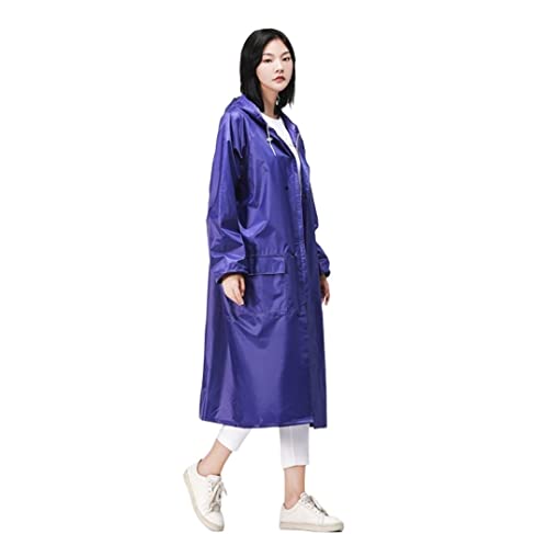 IRYZE Regenponcho Regenjacke Outdoor-Regenmantel Für Damen, Wasserdichte Jacke, Damen, Leichter Trench-Regenmantel Für Herren Regenmantel Regencape (Color : Purple, Size : 4XL) von IRYZE