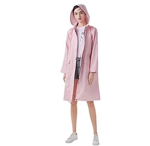 IRYZE Regenponcho Regenjacke Regenmäntel Für Frauen, Langer Wasserdichter Regenmantel, Leichte Regenjacke Mit Kapuze Für Den Außenbereich Regenmantel Regencape (Color : H, Size : L) von IRYZE