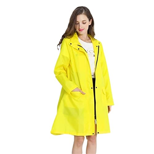 IRYZE Regenponcho Regenjacke Regenmäntel Für Frauen, Langer Wasserdichter Regenmantel, Leichte Regenjacke Mit Kapuze Für Den Außenbereich Regenmantel Regencape (Color : J, Size : L) von IRYZE