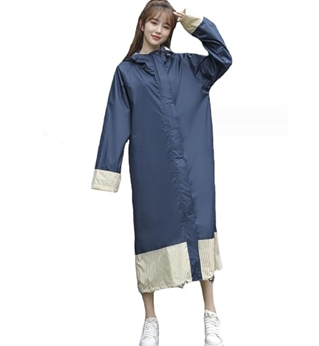 IRYZE Regenponcho Regenjacke Regenmantel, Wasserdicht, Für Damen, Regenmantel, Poncho, Atmungsaktiv, Tragbar, Wasserabweisend Regenmantel Regencape (Color : Blue, Size : One Size) von IRYZE