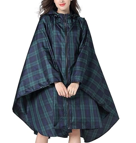 IRYZE Regenponcho Regenjacke Regenmantel Für Damen, Wasserdicht, Regenbekleidung Für Draußen, Regenmantel, Poncho, Jacke, Umhang Regenmantel Regencape (Color : A, Size : L) von IRYZE