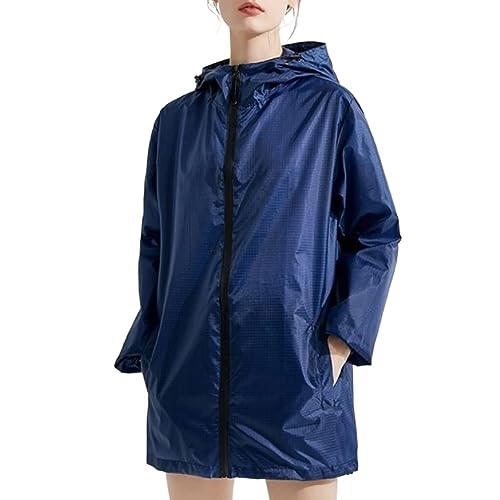 IRYZE Regenponcho Regenjacke Universeller, Tragbarer, Einfarbiger, Kurzer Regenmantel Für Erwachsene Für Laufen Und Radfahren Im Freien Regenmantel Regencape (Color : Blue, Size : One Size) von IRYZE