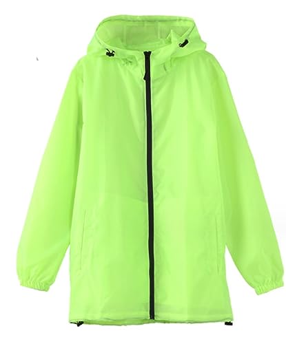 Regenponcho Regenjacke Universeller, Tragbarer, Einfarbiger, Kurzer Regenmantel Für Erwachsene Für Laufen Und Radfahren Im Freien Regenmantel Regencape (Color : Grün, Size : One Size) von IRYZE