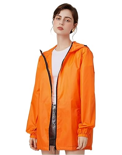 IRYZE Regenponcho Regenjacke Universeller, Tragbarer, Einfarbiger, Kurzer Regenmantel Für Erwachsene Für Laufen Und Radfahren Im Freien Regenmantel Regencape (Color : Orange, Size : One Size) von IRYZE