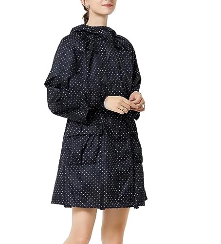 IRYZE Regenponcho Regenjacke Windjacke, Einfarbig, Bedruckt, Regenmantel, Outdoor-Reisen, Für Erwachsene, Männliche Und Weibliche Paare Regenmantel Regencape (Color : Black, Size : One Size) von IRYZE
