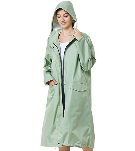 IRYZE Regenponcho Regenjacke Windjacke, Einfarbig, Regenmantel, Outdoor-Reisen, Für Erwachsene, Männliche Und Weibliche Paare Regenmantel Regencape (Color : Grün, Size : L) von IRYZE