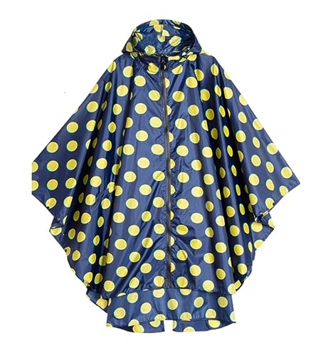 Regenponcho Regenjacke Damen-Regenmantel, Wasserdichter Regenponcho-Umhang Mit Kapuze Für Wandern, Klettern Regenmantel Regencape (Color : A, Size : One Size) von IRYZE