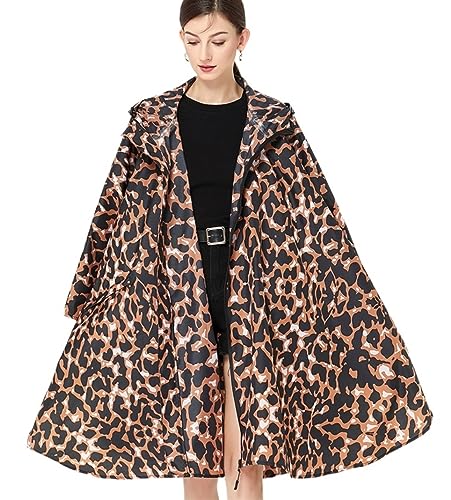 IRYZE Regenponcho Regenjacke Regenmantel Für Damen, Wasserdicht, Regenbekleidung Für Draußen, Regenmantel, Poncho, Jacke, Umhang Regenmantel Regencape (Color : B, Size : XL) von IRYZE