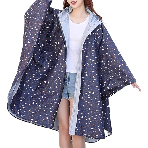 IRYZE Regenponcho Regenjacke Regenmantel Für Erwachsene, Leichter Trenchcoat, Poncho, Radfahren, Wandern, Übergröße Und Weiblich Regenmantel Regencape (Color : A, Size : L) von IRYZE