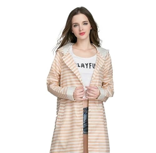 Regenponcho Regenjacke Weiblicher Dünner Erwachsener Regenmantel-Frauen-Poncho-wasserdichter Regen-Abnutzungs-im Freien Regen-Poncho Regenmantel Regencape (Color : Orange, Size : One Size) von IRYZE