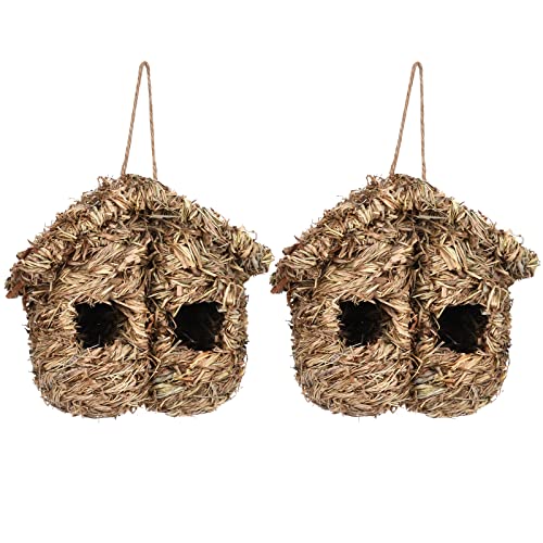 ISAKEN 2 Stück Vogelhäus Handgemachtes Weben Hängendes Nest Vogelkäfige Künstlicher Wohnplatz Nistkästen Innen oder Außenbereich, Vogelnest für Kleine Vögel wie Kolibris und Titten ISAKEN 2 Stück Vogelhäus Handgemachtes Weben Hängendes Nest Vogelkäfige Künstlicher Wohnplatz Nistkästen Innen oder Außenbereich, Vogelnest für Kleine Vögel wie Kolibris und Titten von ISAKEN