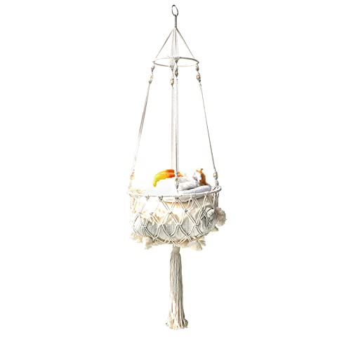 ISAKEN Katzen-Hängematte zum Aufhängen, Katzenschaukel Hängematte Katze Makramee Katzen Handgewebte Katzenbett Wandhängend Katzensitz Inner und Outdoor ISAKEN Katzen-Hängematte zum Aufhängen, Katzenschaukel Hängematte Katze Makramee Katzen Handgewebte Katzenbett Wandhängend Katzensitz Inner und Outdoor von ISAKEN