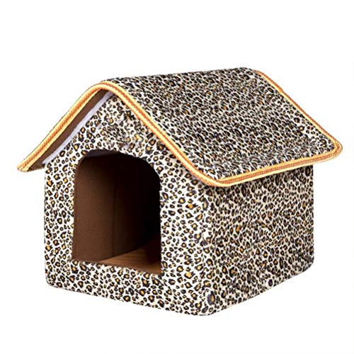 ISCBAFYX Faltbare Hundehütte mit weicher Wintermatte - Kuschelige Bettwäsche für kleine bis mittelgroße Hunde ISCBAFYX Faltbare Hundehütte mit weicher Wintermatte - Kuschelige Bettwäsche für kleine bis mittelgroße Hunde von ISCBAFYX