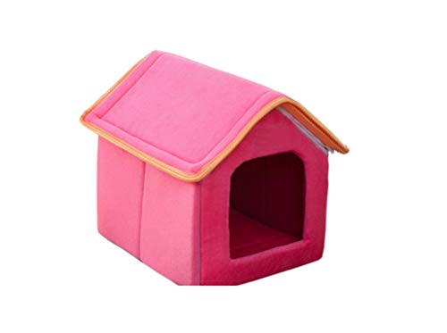 ISCBAFYX Klappbares Katzenbett mit kuscheliger Matte für kleine bis mittelgroße Hunde - EIN weiches Winterzwingerhaus für Ihr Haustier von ISCBAFYX