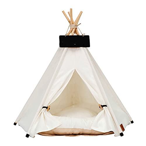 ISCBAFYX Tragbares Tipi-Katzenbett mit Plüschkissen - ideal für den Innen- und Außenbereich ISCBAFYX Tragbares Tipi-Katzenbett mit Plüschkissen - ideal für den Innen- und Außenbereich von ISCBAFYX