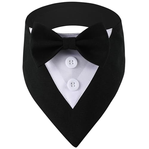 Formeller Hunde-Smoking, Hochzeit, Haustier-Halstuch, Geburtstags-Hunde-Smoking-Kostüm, Welpen-Outfit, verstellbares Halsband mit Fliege, Hundekleidung für kleine, mittelgroße Hunde und Katzen, Formeller Hunde-Smoking, Hochzeit, Haustier-Halstuch, Geburtstags-Hunde-Smoking-Kostüm, Welpen-Outfit, verstellbares Halsband mit Fliege, Hundekleidung für kleine, mittelgroße Hunde und Katzen, von ISDULA