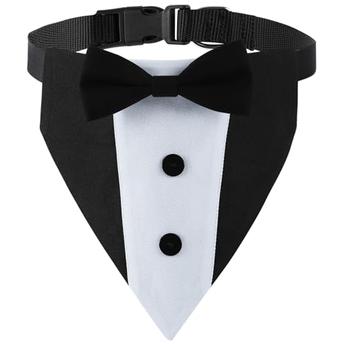 Formelles Hunde-Smoking-Bandana, Haustier-Hochzeits-Smoking mit Fliege, Geburtstagskostüm, verstellbares Hundehalsband, Hundekleidung für kleine, mittelgroße Hunde und Katzen, Party-Hunde-Outfit, Formelles Hunde-Smoking-Bandana, Haustier-Hochzeits-Smoking mit Fliege, Geburtstagskostüm, verstellbares Hundehalsband, Hundekleidung für kleine, mittelgroße Hunde und Katzen, Party-Hunde-Outfit, von ISDULA