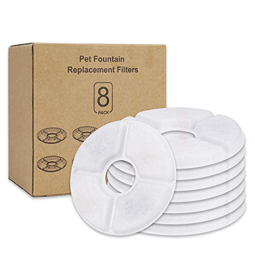 Trinkbrunnen Filters Katzen Hunde Cat Fountain Filter mit Harz Aktivkohle für Automatischen Wasserbrunnen Blumenwasserspender 8 Stück von ISIYINER