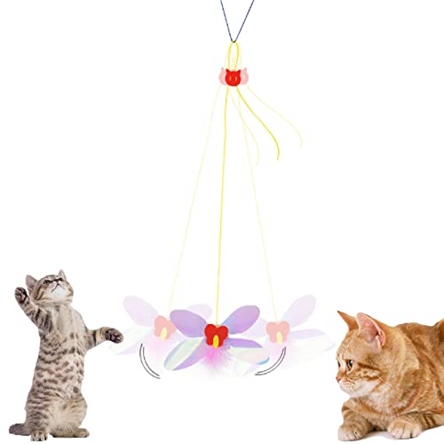 Haustier Katze Libelle Spielzeug, A-Door-Able Libelle Katzenspielzeug Teaser und Trainingsgerät für Katze und Kätzchen hängen von Tür, Fenster, Sear, Katzenkäfig (Libelle) von ISMARTEN