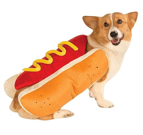 Hot Dog Pet Costumes Halloween Costumes, Fun Food Halloween Dog Cosplay Halloween Christmas Costumes Dog Clothes Party Costumes for Small Dogs, Puppy and Cats (Large) von ISMARTEN