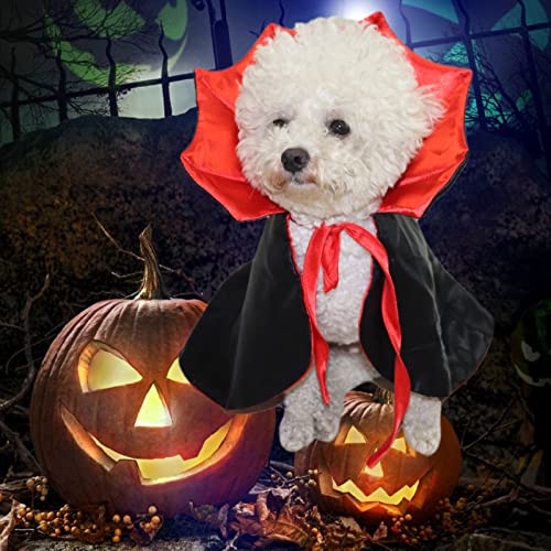 Hundeumhang Kostüm Halloween Hund Kostüm Hund Vampir Teufel Kostüm Hund Halloween Umhang Umhang Umhang Halloween Kostüme für Katzen Kleine Mittlere Hunde von ISMARTEN