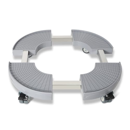 ISOISL Pflanzenroller Rund, Rolluntersetzer Einstellbar Ø38-54cm, Rollbrett Pflanzen Tragkraft 200kg, Grau Blumenroller mit 360° Drehbare Rädern, Pflanzroller für Außenbereich und Innenbereich ISOISL Pflanzenroller Rund, Rolluntersetzer Einstellbar Ø38-54cm, Rollbrett Pflanzen Tragkraft 200kg, Grau Blumenroller mit 360° Drehbare Rädern, Pflanzroller für Außenbereich und Innenbereich von ISOISL