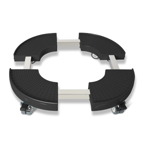 ISOISL Pflanzenroller Rund, Rolluntersetzer Einstellbar Ø38-54cm, Rollbrett Pflanzen Tragkraft 200kg, Schwarz Blumenroller mit 360° Drehbare Rädern, Pflanzroller für Außenbereich und Innenbereich ISOISL Pflanzenroller Rund, Rolluntersetzer Einstellbar Ø38-54cm, Rollbrett Pflanzen Tragkraft 200kg, Schwarz Blumenroller mit 360° Drehbare Rädern, Pflanzroller für Außenbereich und Innenbereich von ISOISL