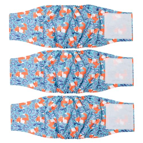 3pcs Hundetwindeln männlich, superabsorbierende Bauchbänder für Hunde, waschbare Hundewindeln Männliche leckere Inkontinenzwickel mit elastischen Kantenbauchbändern für Hunde 3pcs Hundetwindeln männlich, superabsorbierende Bauchbänder für Hunde, waschbare Hundewindeln Männliche leckere Inkontinenzwickel mit elastischen Kantenbauchbändern für Hunde von ISOYTERO