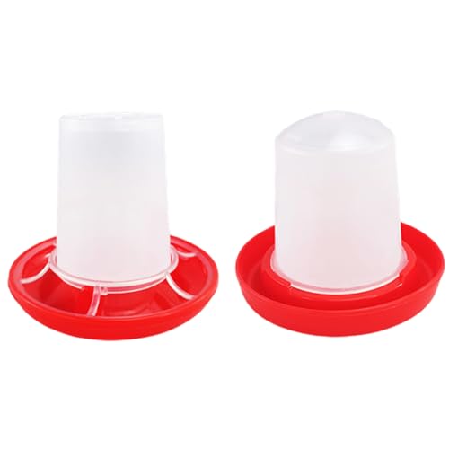 Hühnerfutter- und Wasserer-Set (2pcs), abnehmbare Hohle Hühnerwasserfuttermittel, Anti-Kratzer-Dreharm von ISOYTERO