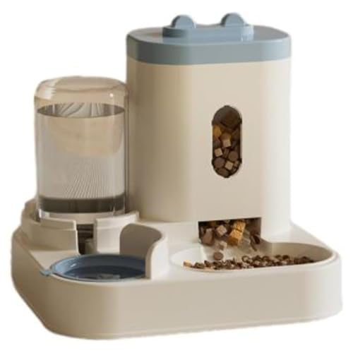 Hundefutter und Wasserspender 2 in 1 Katzenfutter- und Wasserspender Selbstversorger großer Kapazität Plastik Katze Automatisch für kleine mittlere Katzen Hundehunde Futter von ISOYTERO