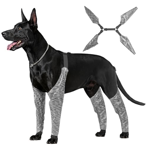 Hundehülle, um zu verhindern, DASS das wasserdichte Urin-vorgeschützte Hund Leggings streckenbeinbein verstellbare Beinhülsen mit Vorder- und Rückseite für Innenlieferungen im Innenbereich XXL-Ärmel von ISOYTERO