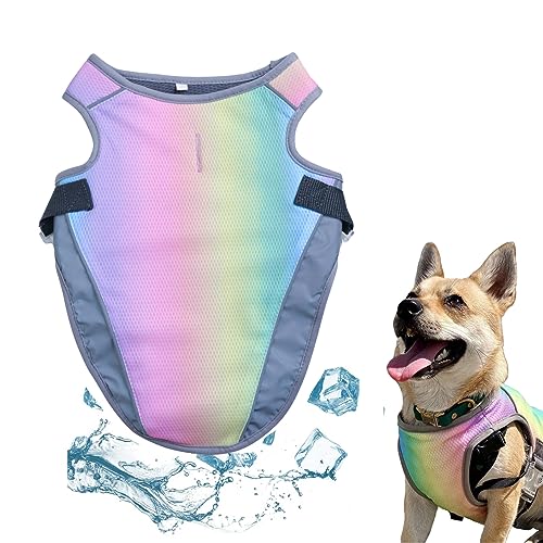 Hundekühlung Weste atmungsaktueller Hitzeheller Prävention Mesh Regenbogen Farbkühler Jacken für Hunde Polyester DREI Schicht Hundekühlschicht Verstellbar Hundekühlung Weste atmungsaktueller Hitzeheller Prävention Mesh Regenbogen Farbkühler Jacken für Hunde Polyester DREI Schicht Hundekühlschicht Verstellbar von ISOYTERO